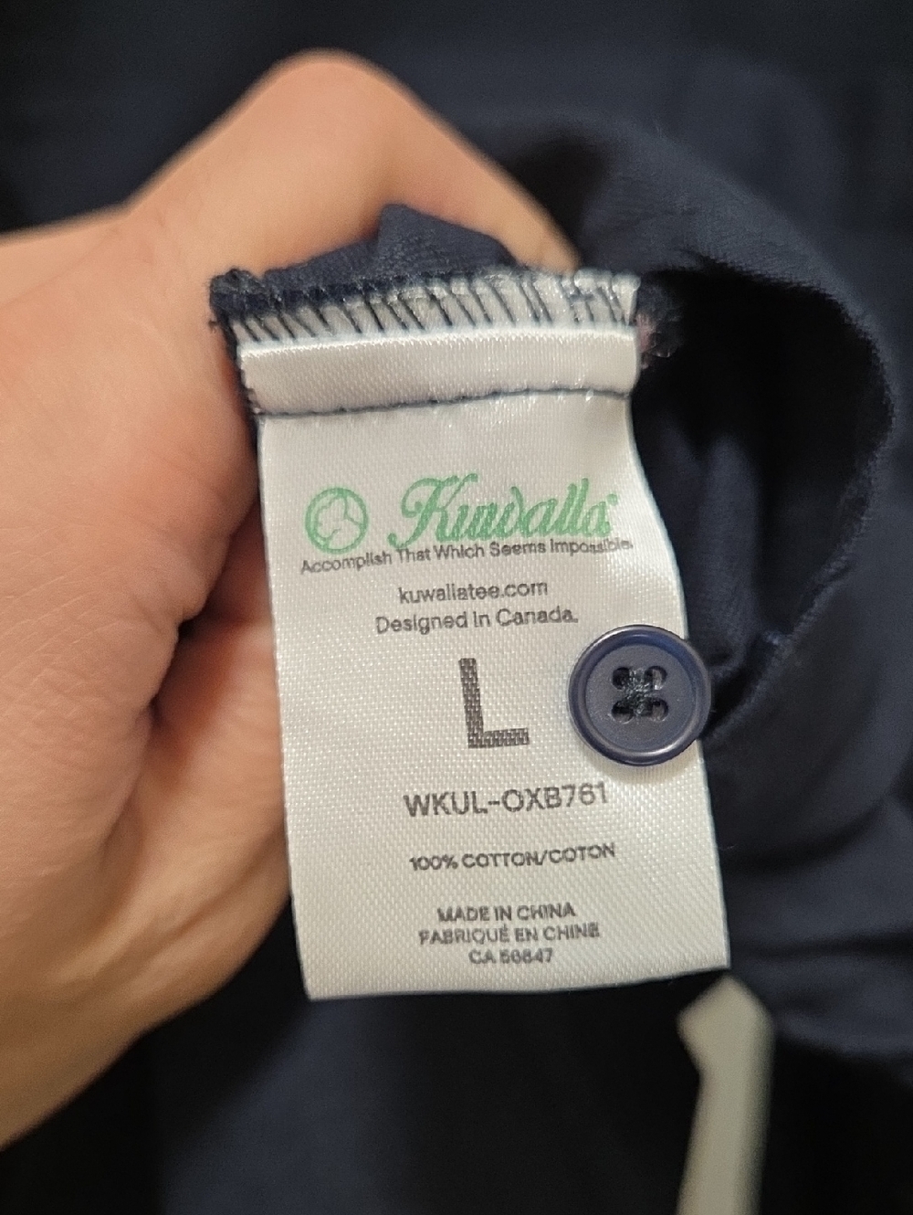 NWT Kuwalla Navy Oversized Button-Down Shirt | Minimalist Collared Long Sleeve - Picture 9 of 11